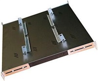 TRITON Police s perforací 19", 1U/350mm, nosnost 50kg, šedá