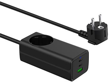 TRX USB Nabíječka AK-CH-21 AC 230V + USB-A + 2x USB-C PD 5-20V / max. 5A 65W Quick Charge 3.0 GaN