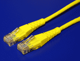 UTP patchkabel kat. 5e, 0,5m, žlutý