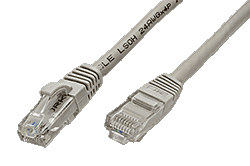 UTP patchkabel kat. 6, LSOH, šedý, 1m