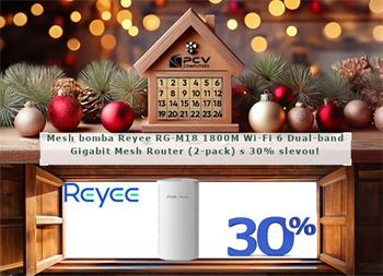 VÁNOCE - Mesh bomba Reyee RG-M18 1800M Wi-Fi 6 Dual-band Gigabit Mesh Router (2-pack)