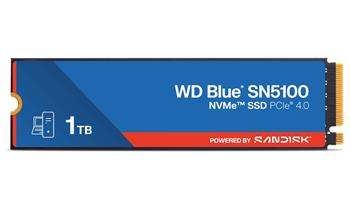 WD Blue SN5100 1TB SSD Powered by SANDISK / NVMe M.2 PCIe Gen4 / Interní / chladič / M.2 2280