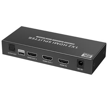 XtendLan HDMI distribucní rozbocovac, 1 vstup / 2 výstupy, 8k@60Hz