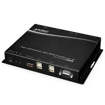 Planet IHD-420PR, HDMI a USB video reciever/ video wall, 4K/60, přijímač, multicast, IR, RS-232, napájení PoE