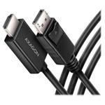 POŠKOZENÝ OBAL - AXAGON adaptér DP na HDMI / RVD-HI20C2 / 4K/60Hz / HDCP 2.3 / 1,8m / černý