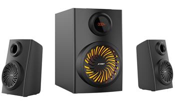 POŠKOZENÝ OBAL - FENDA F&D repro F190X/ 2.1/ 46W/ černé/ BT5.0/ FM rádio/ USB přehrávání/ LED podsvícení/ dálkové ovlád