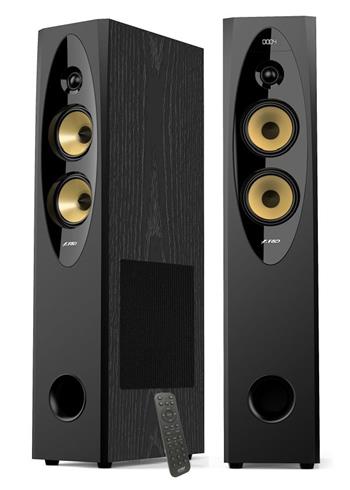 POŠKOZENÝ OBAL - FENDA F&D repro T-60X Pro/ 2.0/ 120W/ černé/ dřevěné/ BT5.3/ NFC/ FM rádio/ USB/ optický vstup/ dálkov