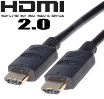 PremiumCord HDMI 2.0 High Speed+Ethernet, zlacené konk., 7,5m