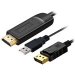 PremiumCord  Kabel HDMI 2.0 na DisplayPort 1.2  pro rozlišení 4K@60Hz, 2m