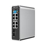 Reyee RG-NIS2100-8GT2SFP-HP, 10-Port Cloud Managed Industrial Switch, with 1 x PoE++ Port, 7 x PoE+ Ports, and 2 x SFP 