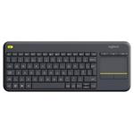 ROZBALENÉ - Logitech klávesnice K400 Plus/ Bezdrátová/ 2.4GHz/ Touchpad/ USB přijímač/ CZ/ Černá