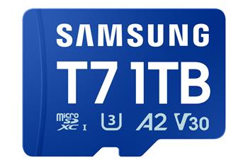 Samsung T7/Micro SDXC/1TB/UHS-I U3 / Class 10/Modrá