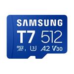 Samsung T7/Micro SDXC/512GB/UHS-I U3 / Class 10/Modrá
