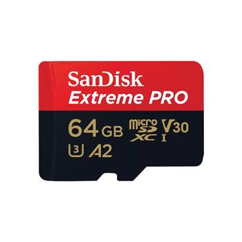 SanDisk Extreme PRO/micro SDXC/64GB/UHS-I U3 / Class 10/+ Adaptér