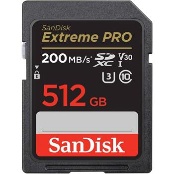 SanDisk Extreme PRO/SDXC/512GB/UHS-I U3 / Class 10/Černá