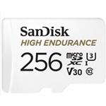 SanDisk MicroSDXC karta 256GB High Endurance (R:100/W:40 MB/s, Class 10, U3 V30) + adaptér