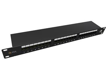 Solarix - 19" patch panel 24 x RJ45 CAT5E STP 1U