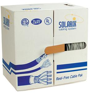 Solarix - kabel FTP Cat5e drát 305m PVC
