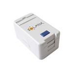 Solarix - zásuvka modulární Solarix pro 1 keystone na omítku, bílá