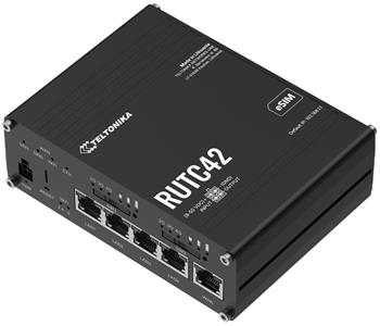 Teltonika RUTC42 průmyslový router 4x LAN, 1x WAN, Dual modem, SIM + eSIM, 2x LTE, Wi-Fi 6