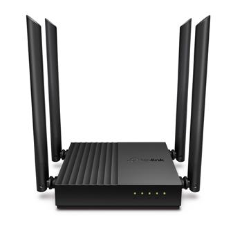 TP-Link Archer C64, AC1200 Dual-Band Wi-Fi RouterSPEED: 400 Mbps at 2.4 GHz + 867 Mbps at 5 GHzSPEC: 4× Antennas, 1× Gigabit WAN
