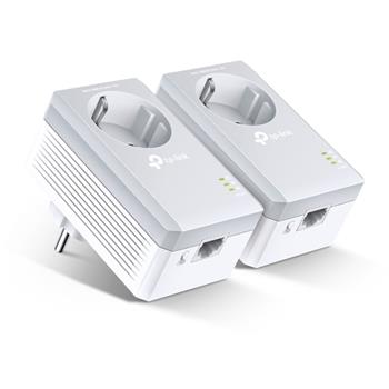 TP-Link TL-PA4010P KIT, "AV600 Passthrough Powerline Starter KitKIT: 2× TL-PA4010PSPEED: 600 Mbps PowerlineSPEC: Qual
