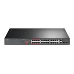 TP-Link TL-SL1226P, 24portový 10/100 Mb/s + 2portový gigabitový switch do racku s 24 porty PoE+