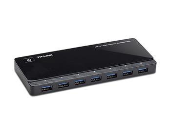 TP-Link UH720, USB 3.0, 7 portový Hub, 2x nabíjací port 2.4A Max, desktop prevedenie, napájací adaptér 12V/4.0A
