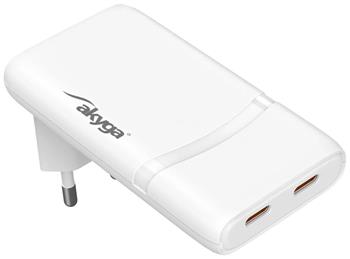 TRX USB Nabíječka USB AK-CH-32 2x USB-C PD 5-20V / max. 3.25A 65W Quick Charge 4+ GaN