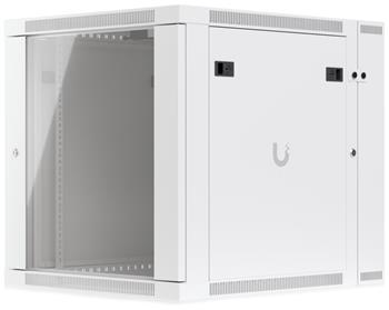 Ubiquiti UniFi 12U Rack Cabinet Wall SW Glass - Nástěnný rozvaděč, výška 12U, ventilátory, prosklené dveře, dvoudílný