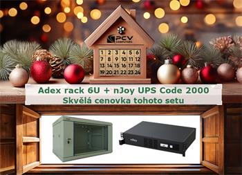 VÁNOCE - akční nabídka Adex rack 6U + nJoy UPS Code 2000