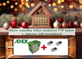 VÁNOCE - akční nabídka Adex venkovní FTP kabel + zdarma 100 konektorů