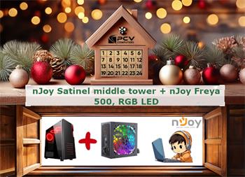 VÁNOCE - akční nabídka nJoy Satinel middle tower + nJoy Freya 500, RGB LED