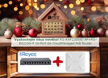 VÁNOCE - Vyzkoušejte něco nového RG-RAP2200(E) Wi-Fi 5 1267Mbps Ceiling Access Point+Reyee RG-EG210G-P Reyee 10-Port Gigabit Cloud