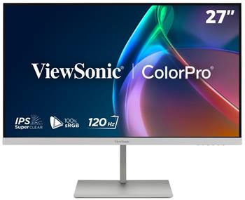 ViewSonic VP2766-2K-W 27" QHD 3 sides Frameless SuperClear IPS Monitor s 100% sRGB, 90W USB-C,ergonomický stojan,bílý