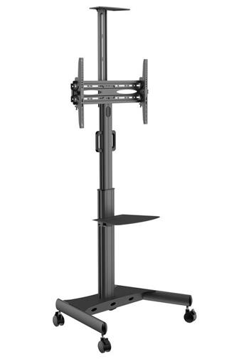 Vivolink Mobile stand w/camera shelf upto VESA 600x400 35kg Capacity, Black