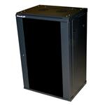 XtendLan 22U/600x450, na zeď, jednodílný, skleněné dveře černý