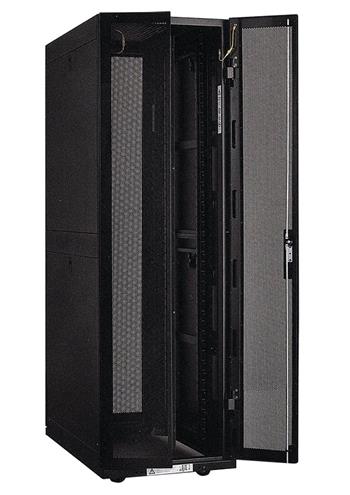 XtendLan 42U/600x1000 stojanový, černý, perforované dvoukřídlé dveře a záda